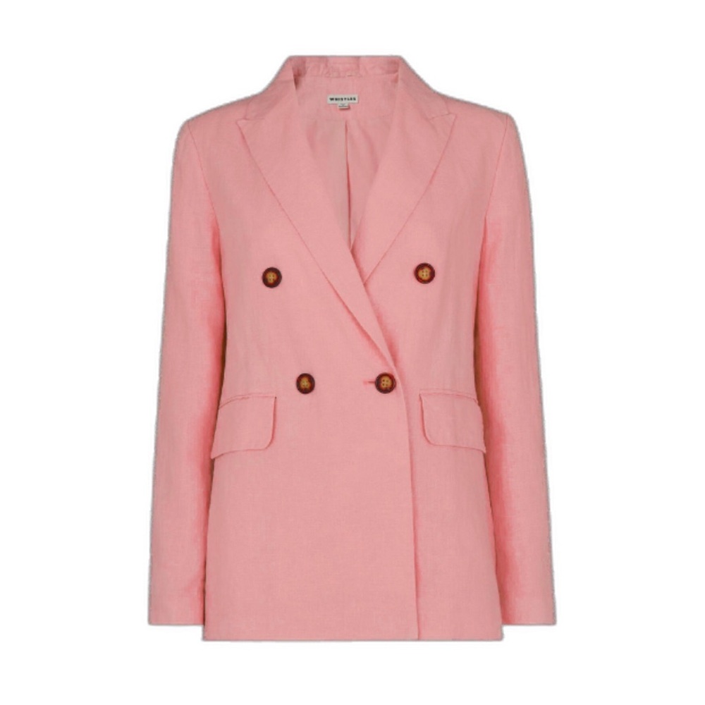 Pink Double-Breasted Blazer